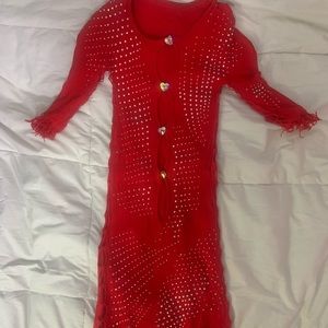 Red poster girl dress